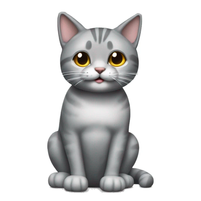 gatito banco con manchas grises sentado al lado de un mate argentio sticker