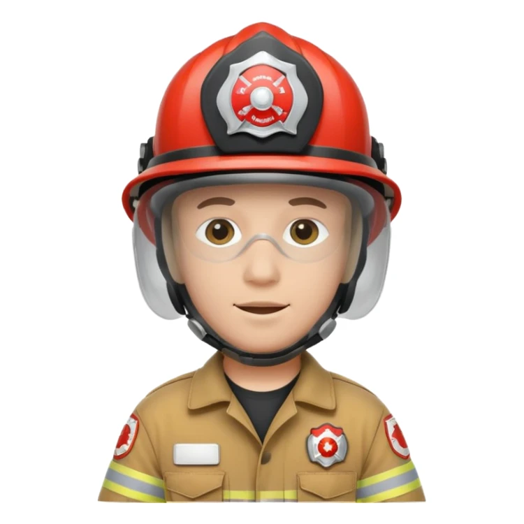 Firefighter with respiratory protection white color helmet sticker