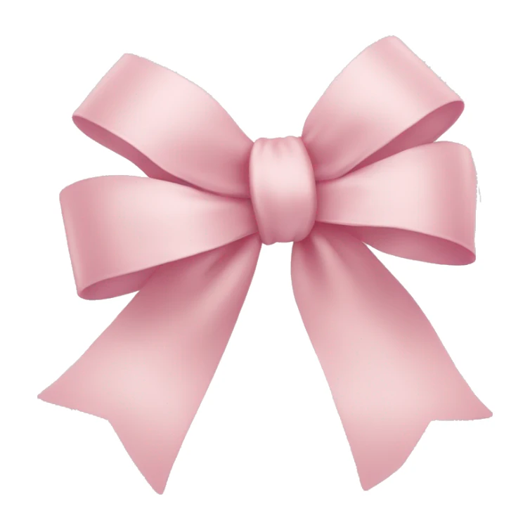 light pink ribbon bow sticker