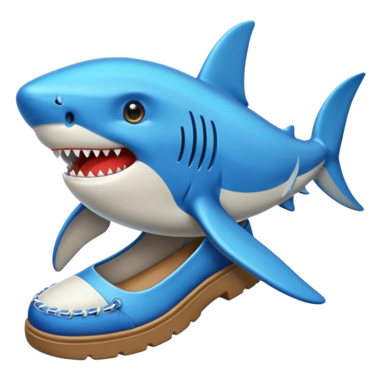 Tiburón con zapato azul sticker