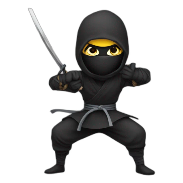 Scary ninja sticker