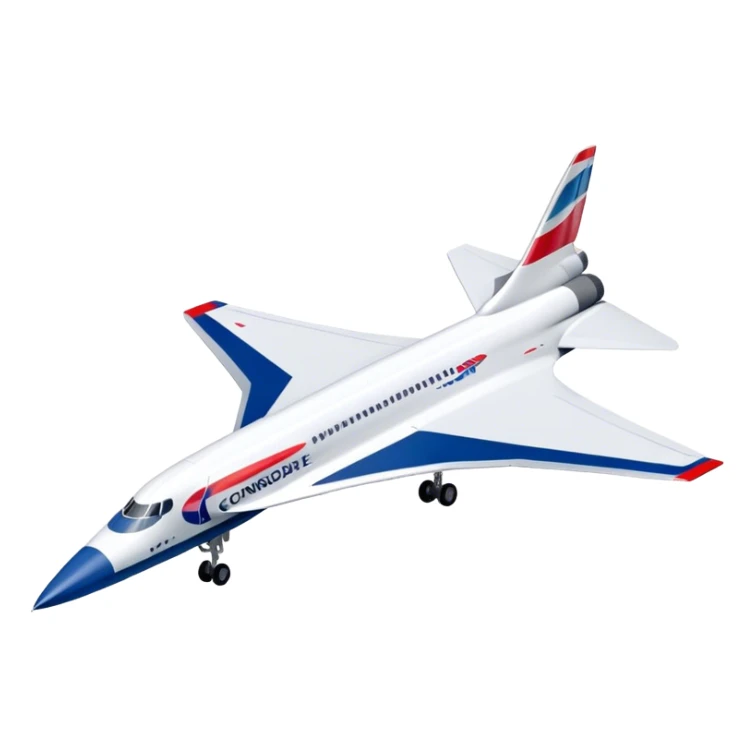 Concorde - British Airways (Model Year: 2020) (Iconic colour: White with blue and red) sticker