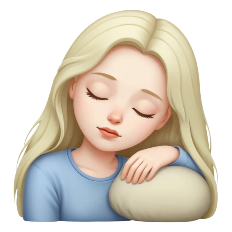 Sleepy girl sticker