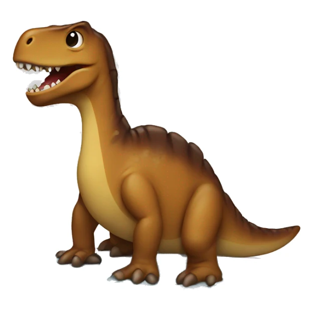 Brown puddle with a costume dinosaur sticker