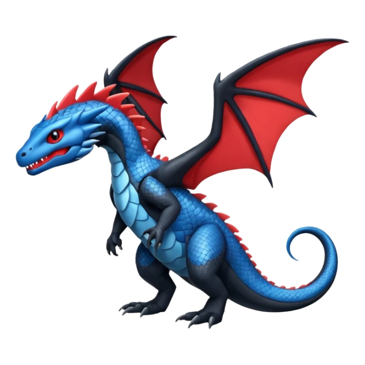 Salandit-Salamence-Fakémon-hybrid-creature (full body)  sticker