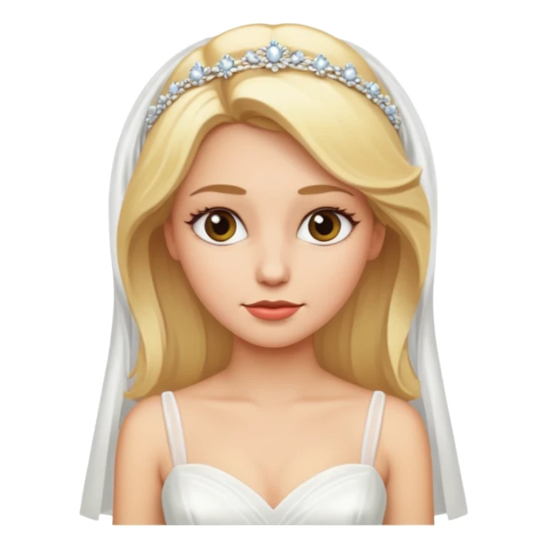 Blonde lady in wedding dress sticker