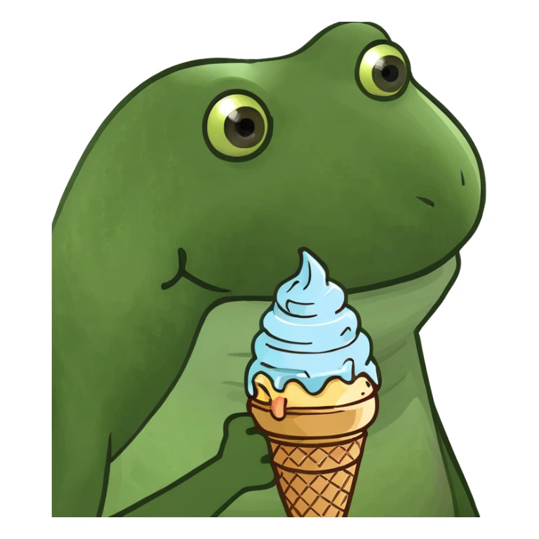 Ice cream cone with a lot of ice cream sticker