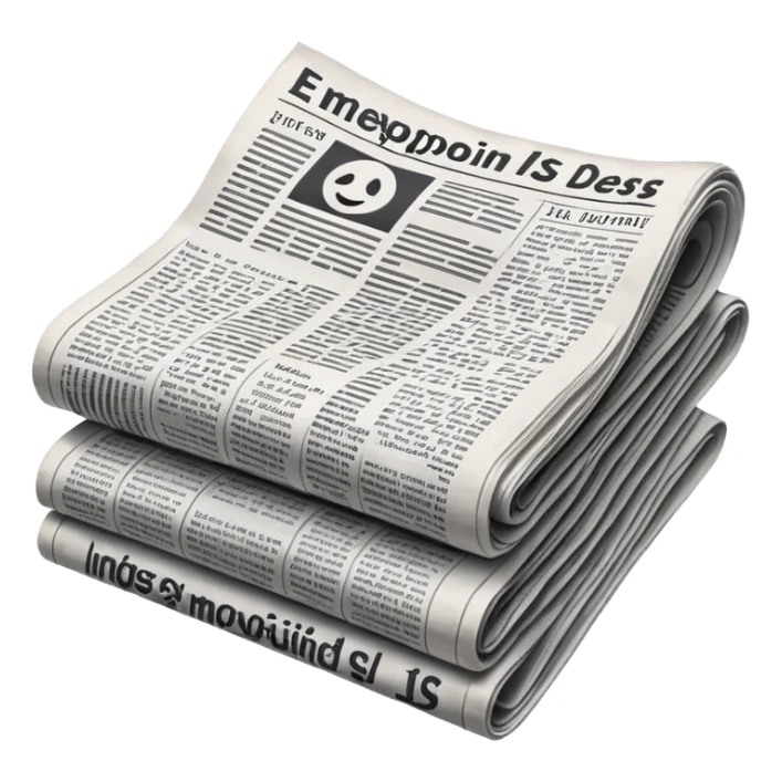 generate realistic detailed news paper sticker