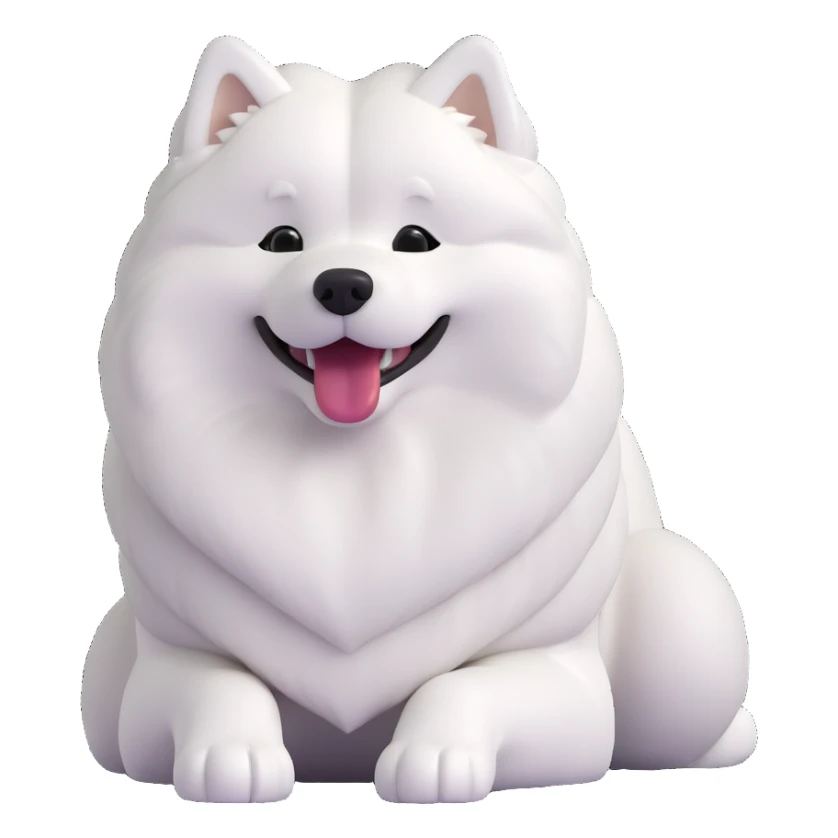 happy samoyed dog sticker