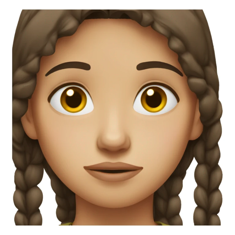 Sad brunette girl sticker