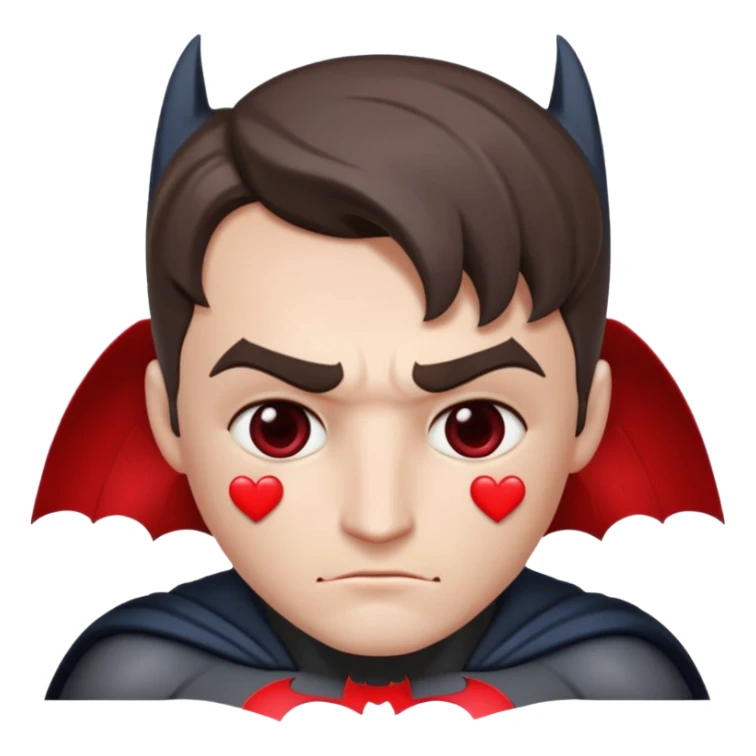 batman with hearts in his eyes sticker