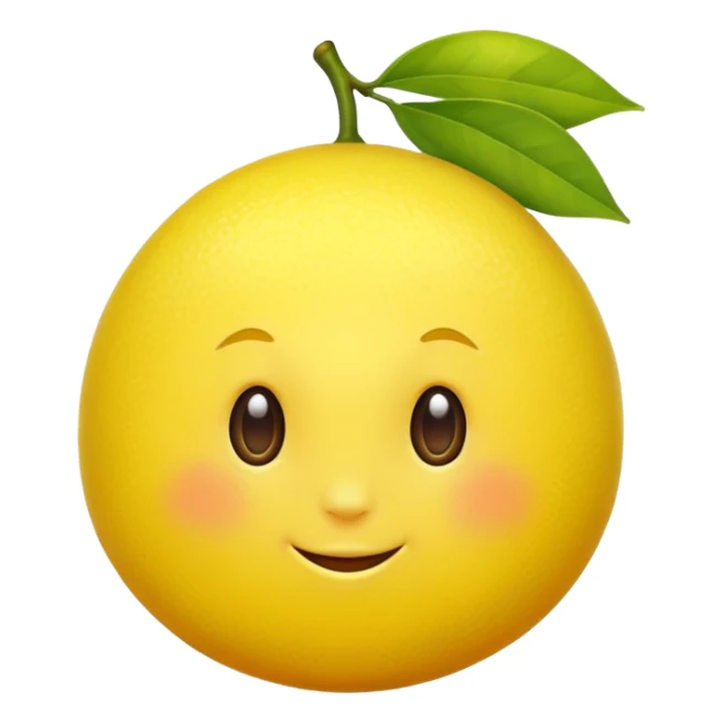 lemon, simple, bright yellow sticker