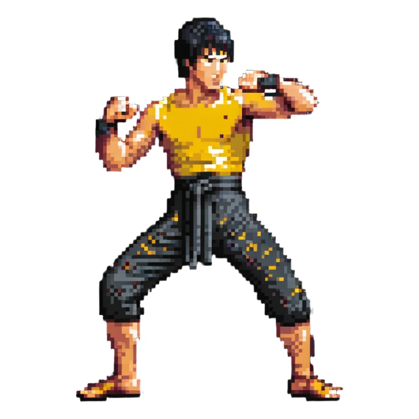 Bruce Lee demonstrating Jeet Kune Do martial arts stance sticker