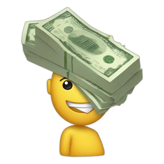 billets de banque qui partent en fumée sticker