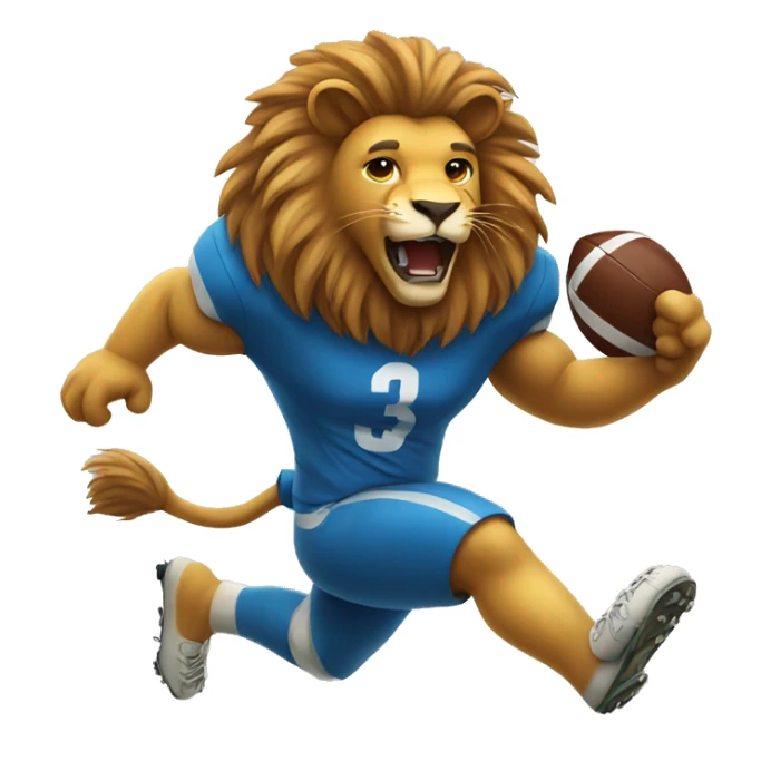 Lion playing football  sticker