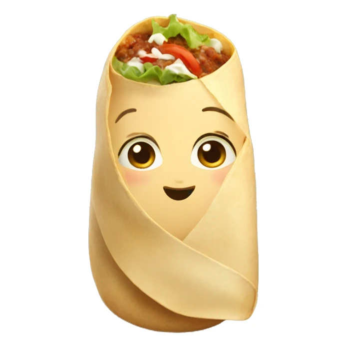 A burrito the size of a baby sticker