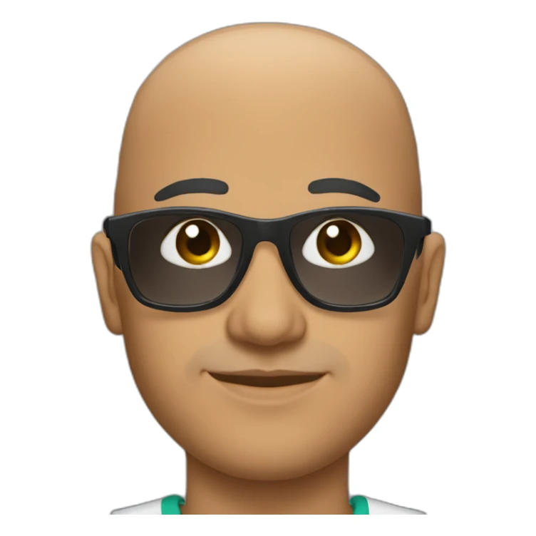 Armando Christian Pérez bald wearing sunglasses sticker