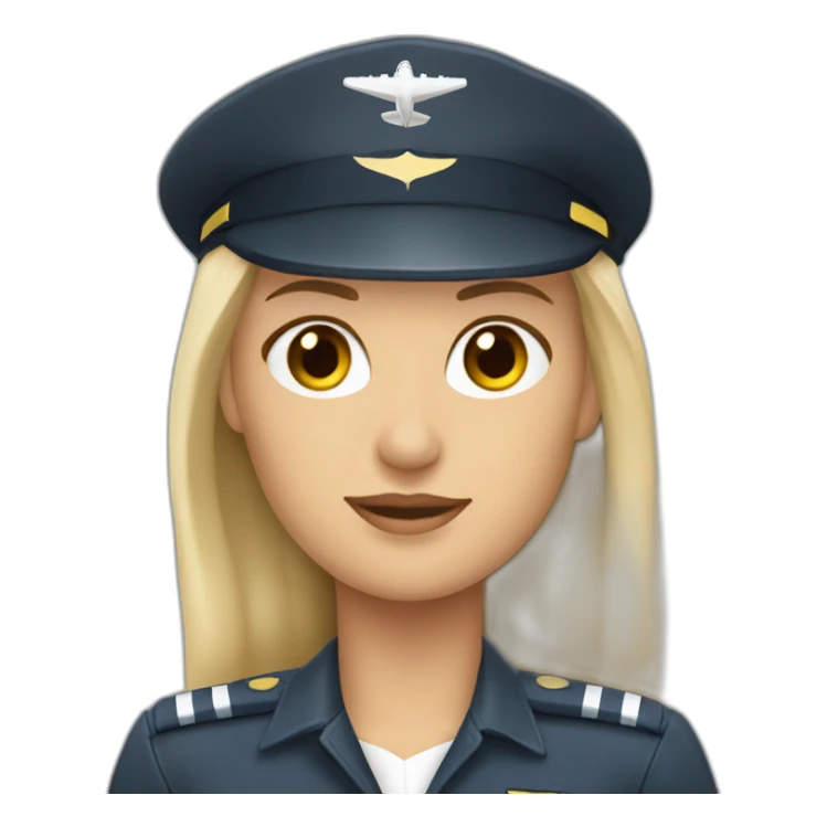 Mujer rubia piloto Airbus sticker