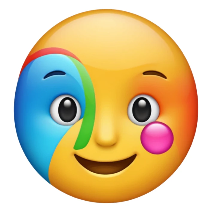 a colorful f emoji sticker