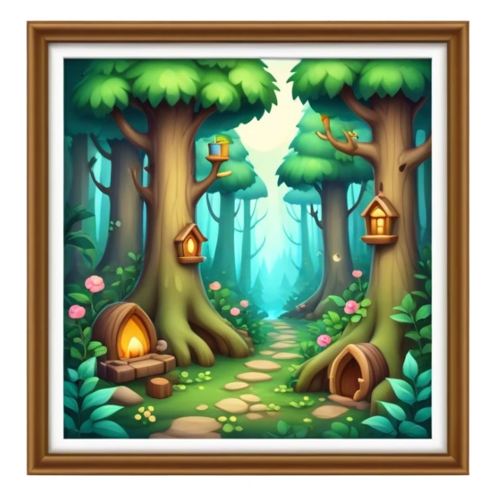 Cozy Fantasy Forest sticker