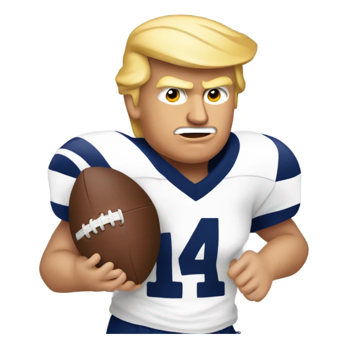 donald trump playing football  sticker