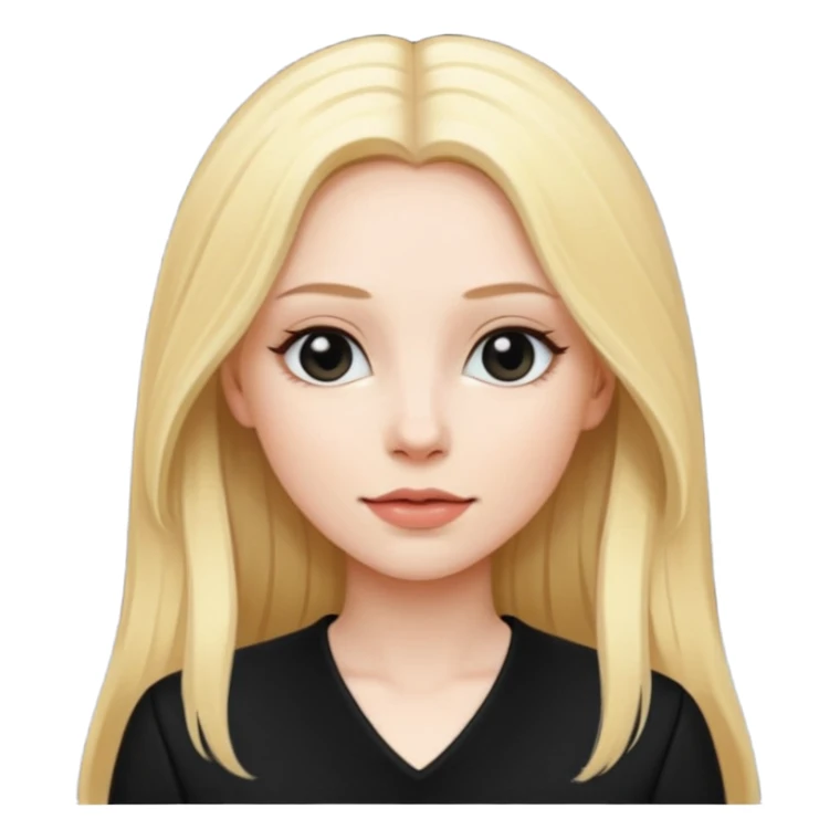 Bride of Dracula with long blonde hair, black outfit sticker