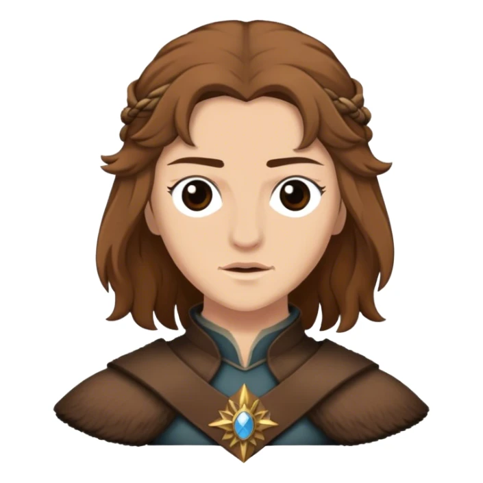 joyeuse frey from game of thrones, brown hair sticker