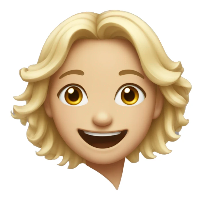 Heart eye laughing girl sticker