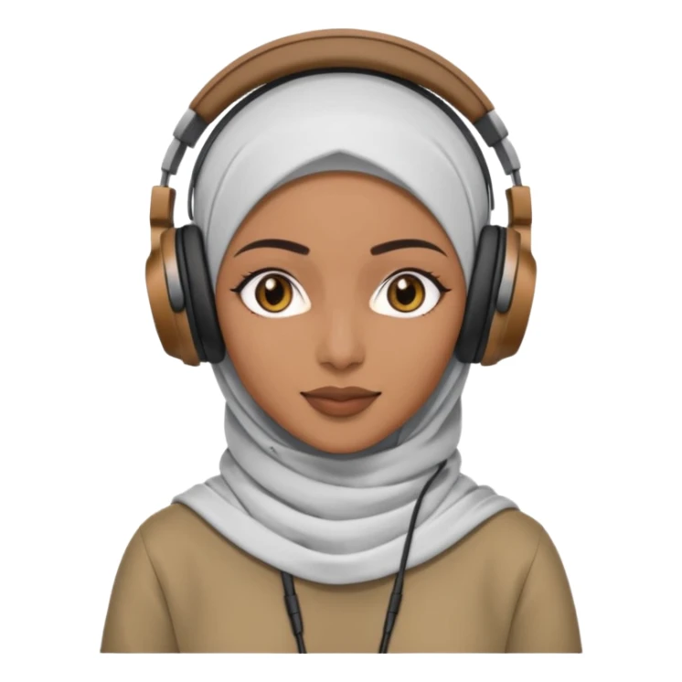 hijab DJ, headphone sticker