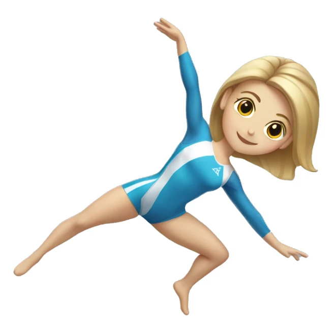summer olympics girl beam gymnastics sticker