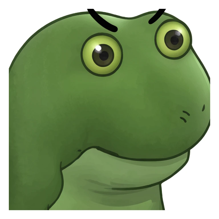 emoji looking out the side of their eye sticker