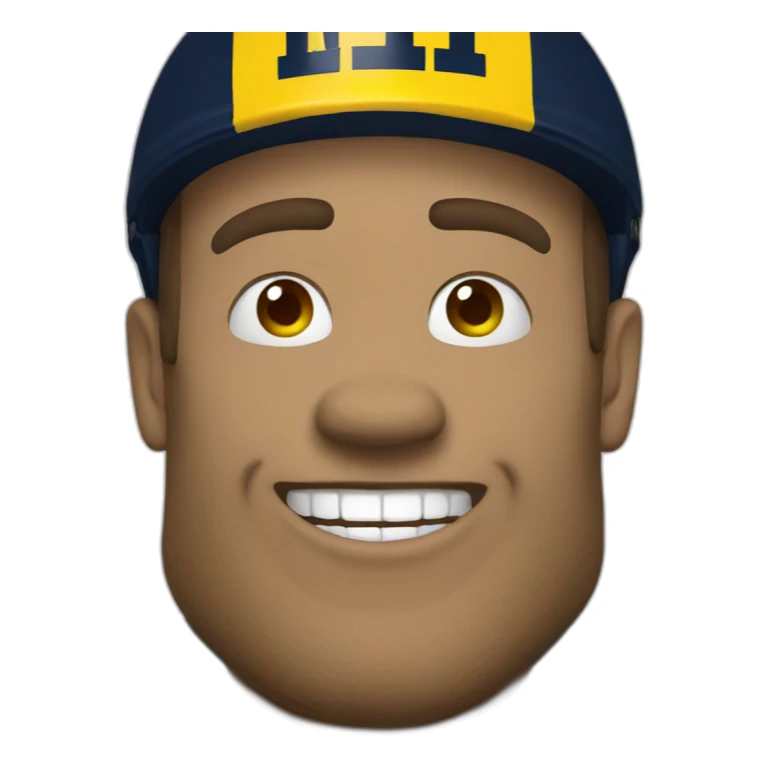 Happy Michigan football fan sticker