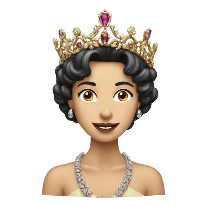 antique coquette tiara only with no person wearing it sticker