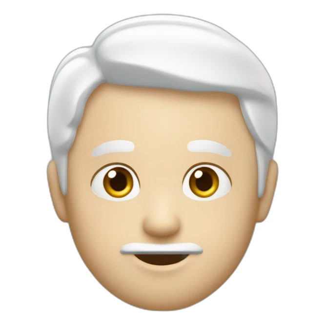 Un homme blanc avec des cœurs dans la tete sticker