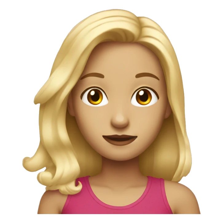 blonde girl sticker