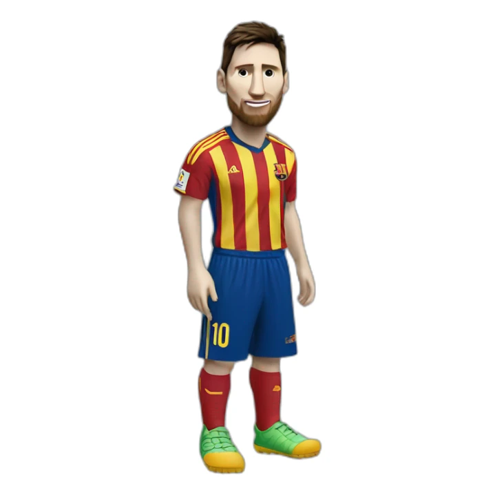 Lionel Messi avec une paire de crocs sticker