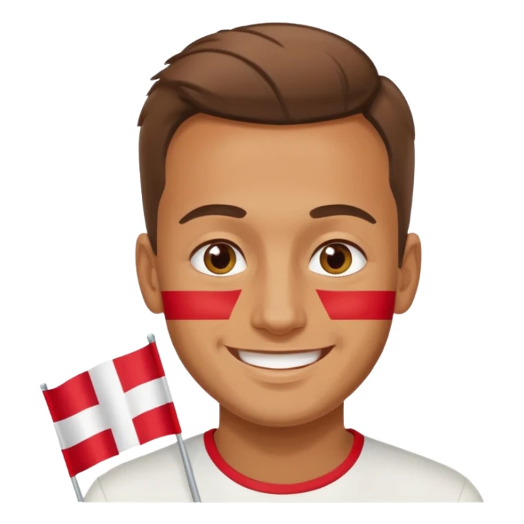 realistick polish man with poland flag sticker