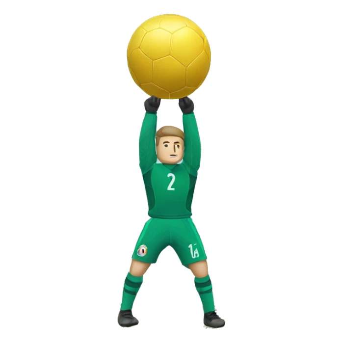 Gardien de foot qui arrete un ballon sticker