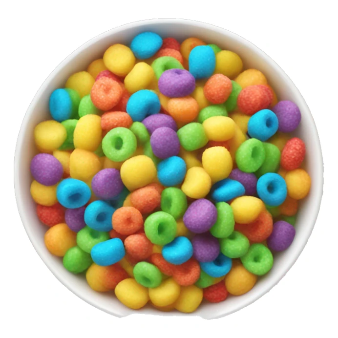bowl of rainbow cereal sticker