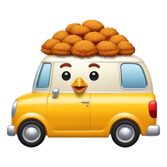 Fried chicken car sticker