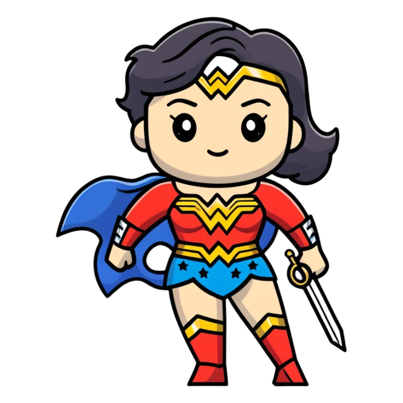 Wonder Woman superhero sticker