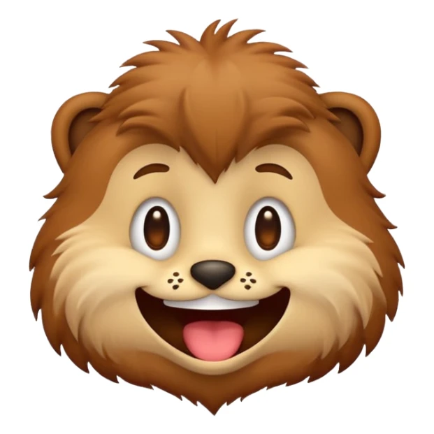 cute emoji based on the word 'Shitten', with a silly face sticker