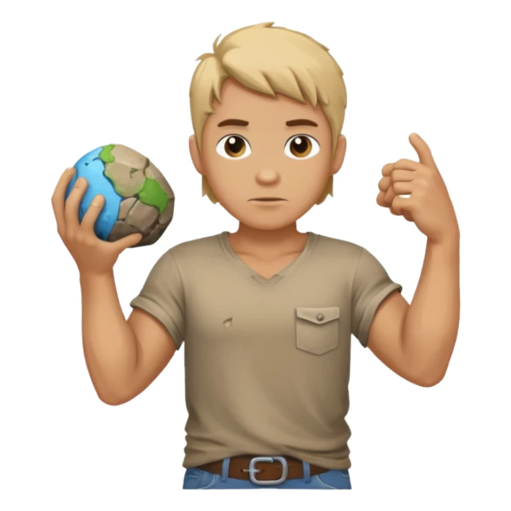 Atlas the greek god with a boulder and shirt With hole sticker