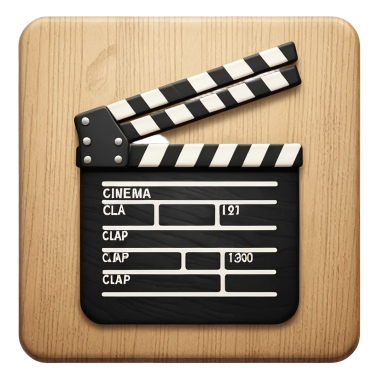 cinema clap (black and white) sticker