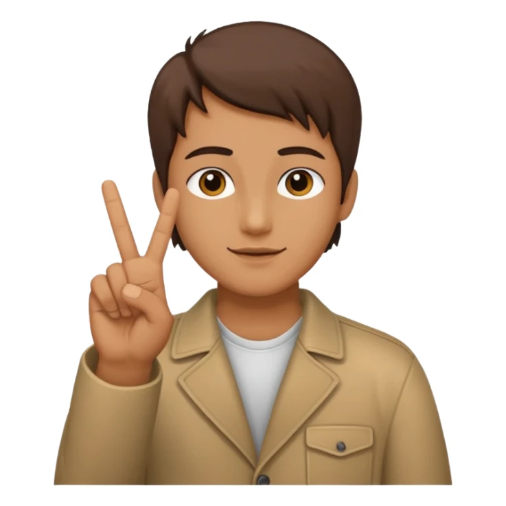 Deux signes peace avec main a l'horizontal avec index de la main droite qui touche le majeur de la main gauche sticker