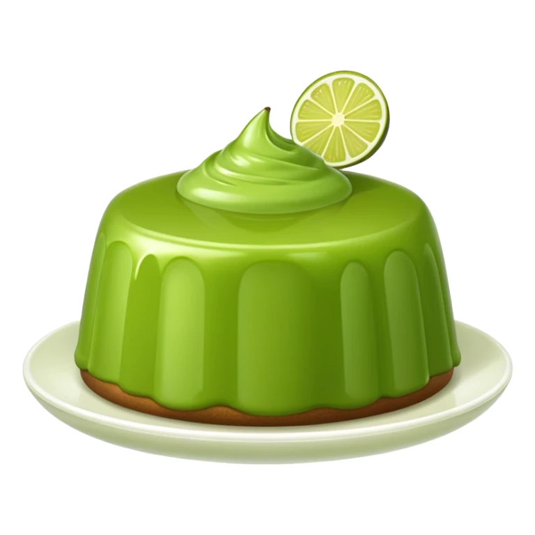Green pudding emoji that looks like Samsung, give me a plain one without plate or container. sticker