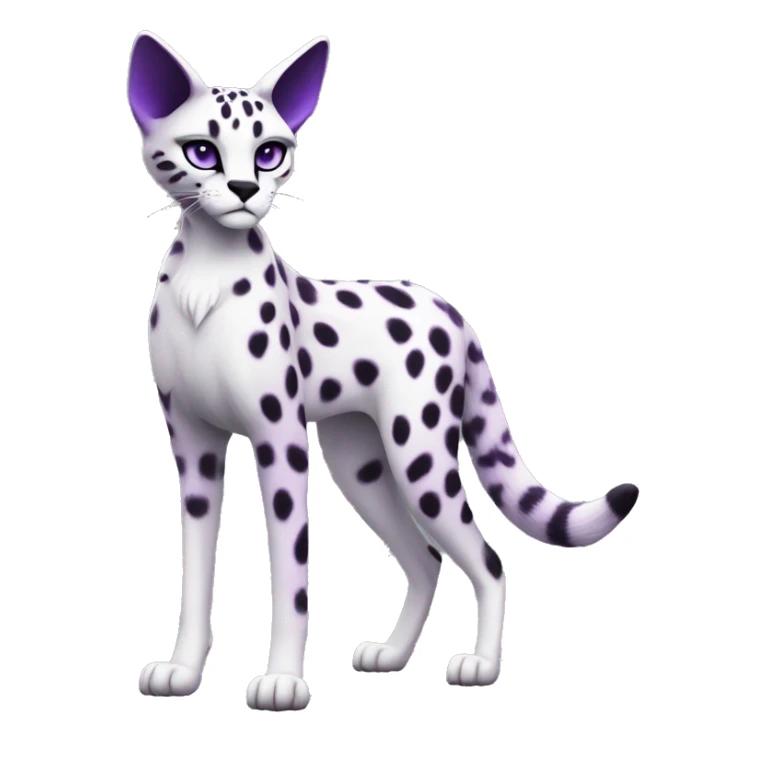 Epic Edgy Black White Purple ethereal Serval-Fionbri full body sticker