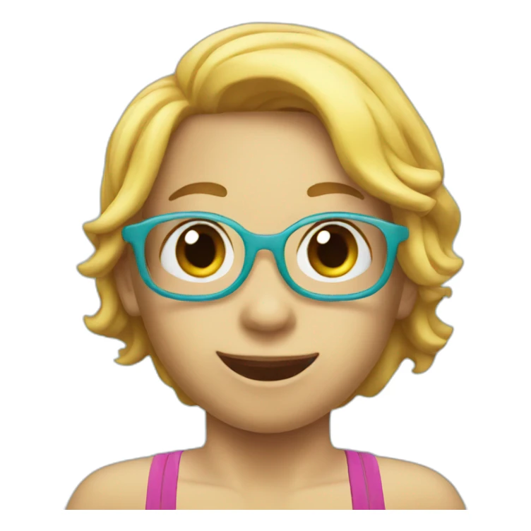 kids swimming sticker