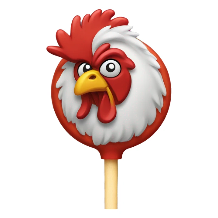 rooster lollipop sticker