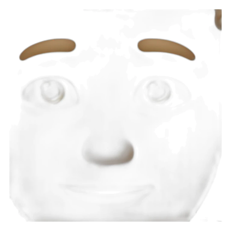 White man with short brown curly hair fade haircut sticker